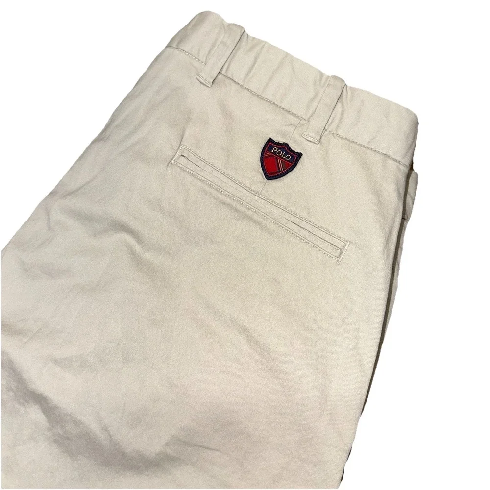 Polo Golf Ralph Lauren Shorts Pleated Classic Fit Cotton Khaki Chino Men's 36‎